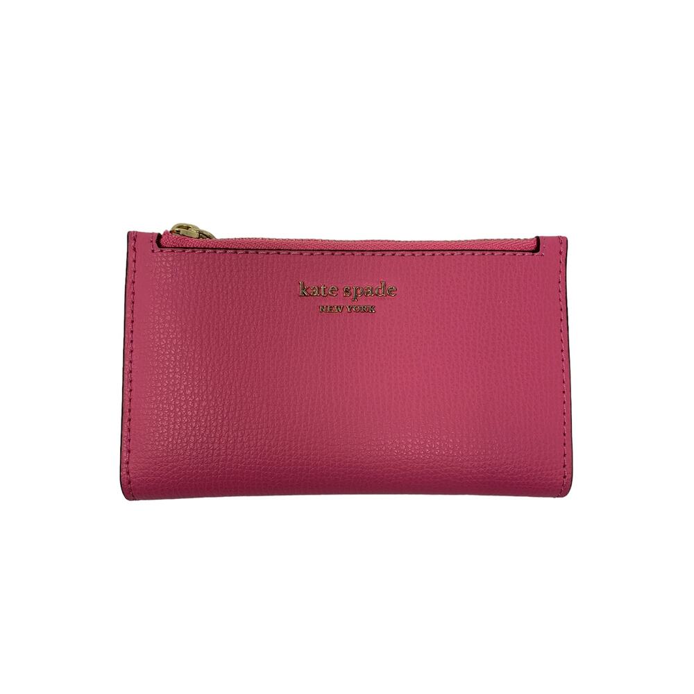 Kate Spade Spencer Bifold Wallet In Bright Flamingo